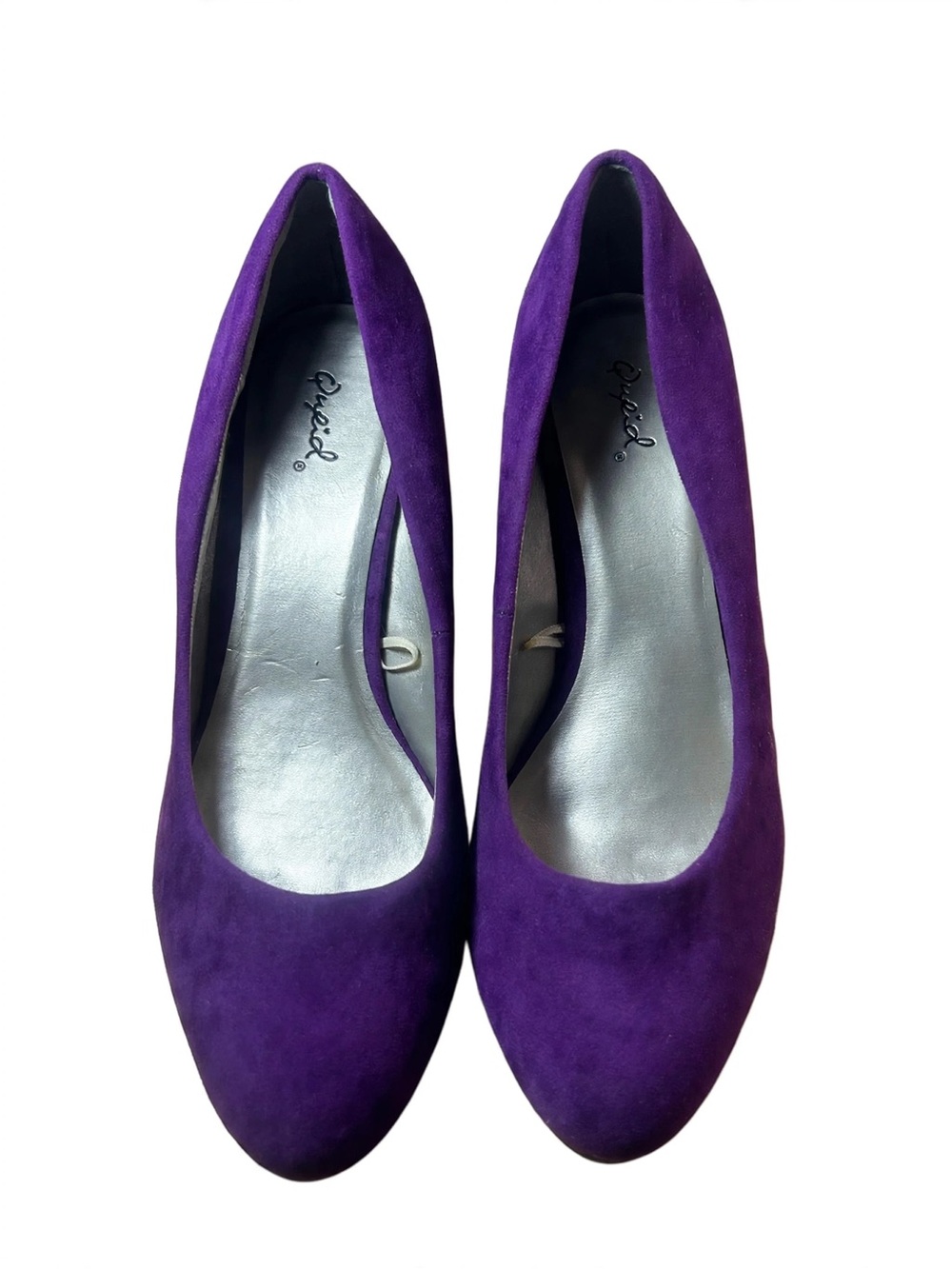 Cropped Purple Qupid Suede Women's Ballet Flats